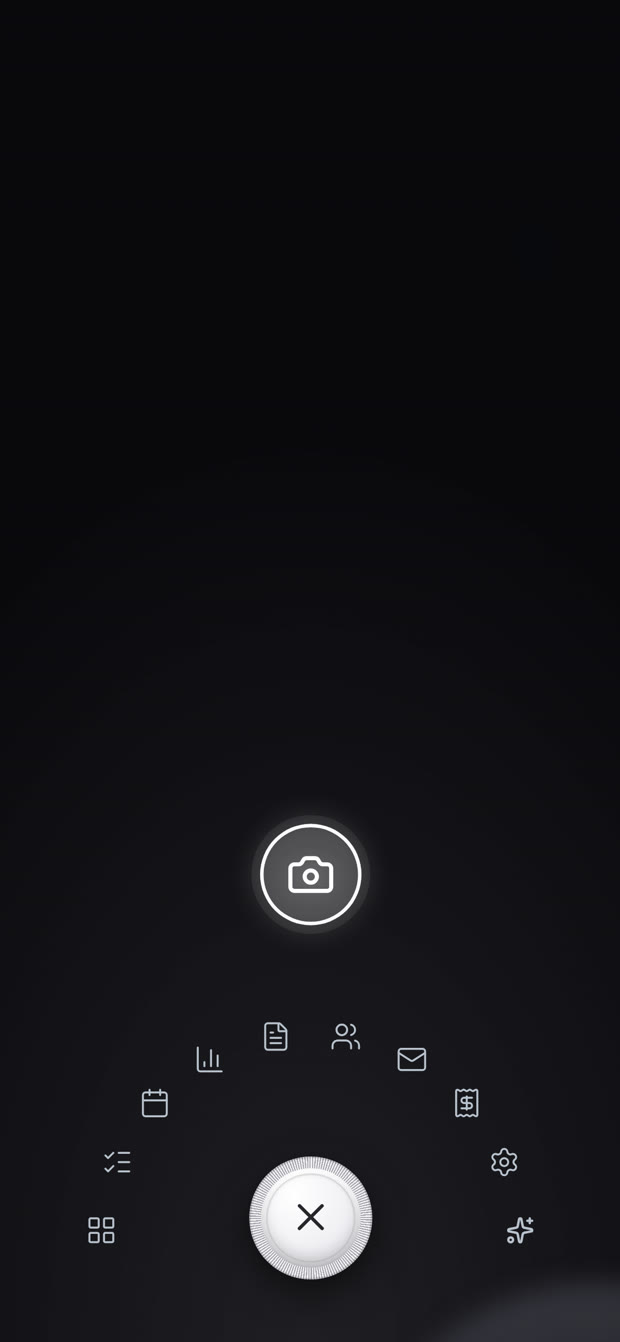 Mobile quick-action menu